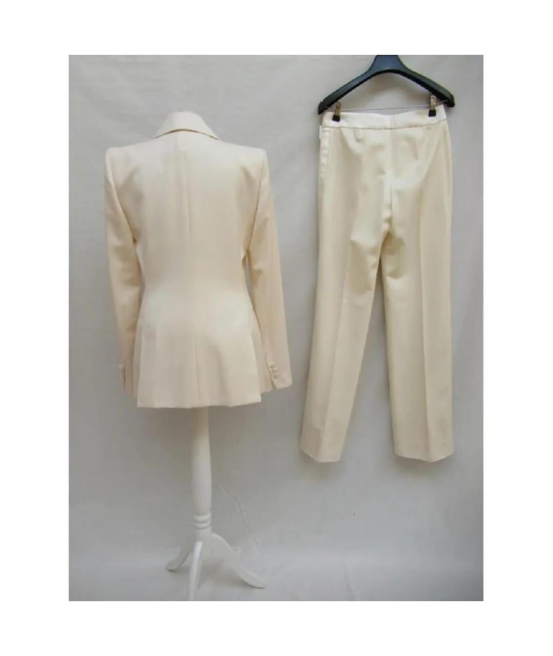 SAINT LAURENT Белый хлопковый костюм с брюками, фото 2