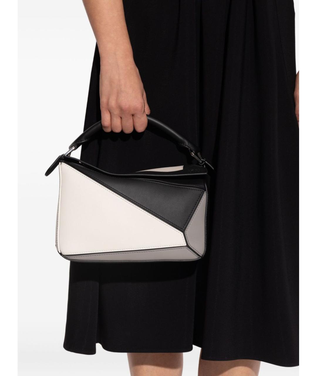 LOEWE Серая кожаная сумка тоут, фото 3