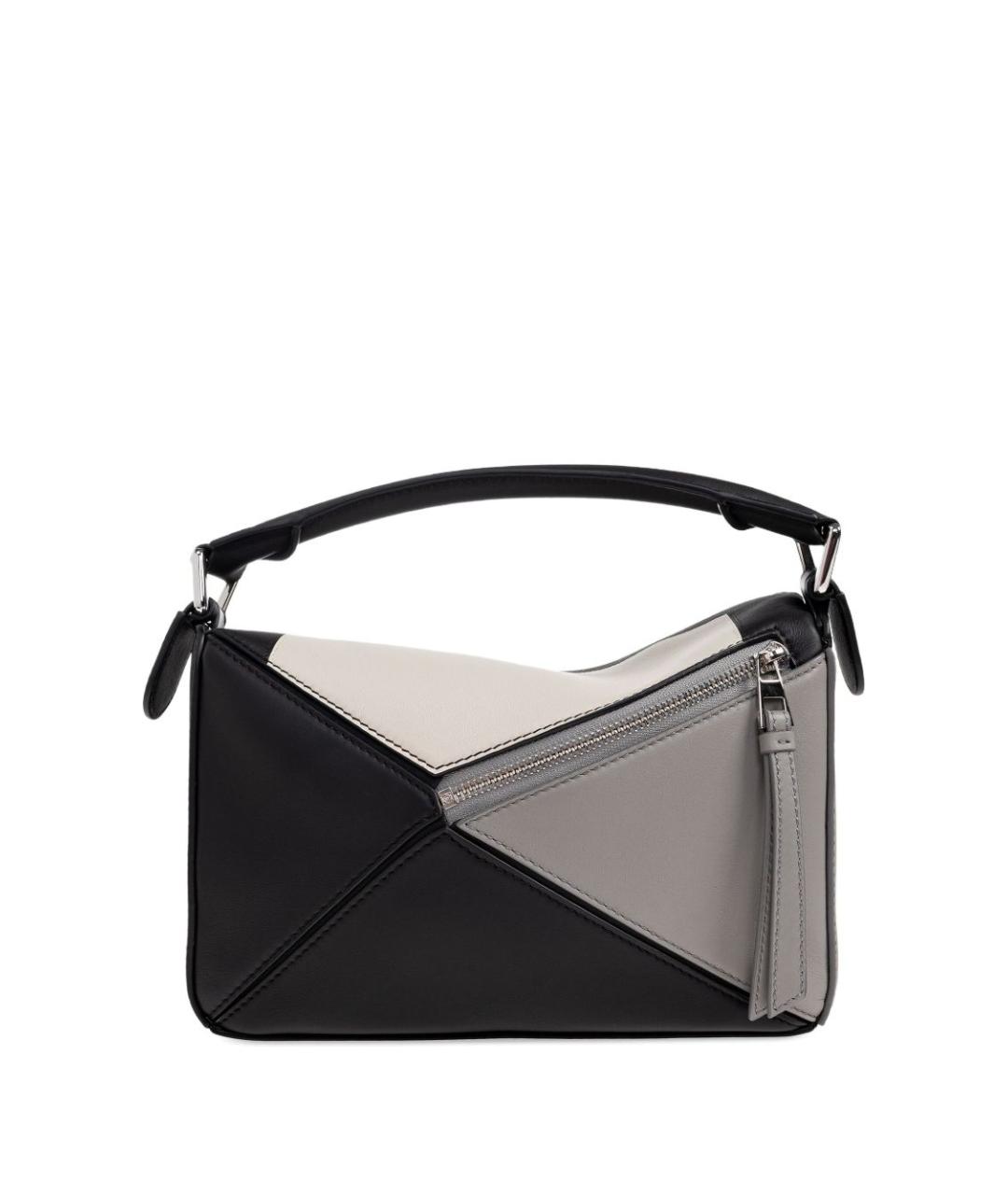 LOEWE Серая кожаная сумка тоут, фото 4