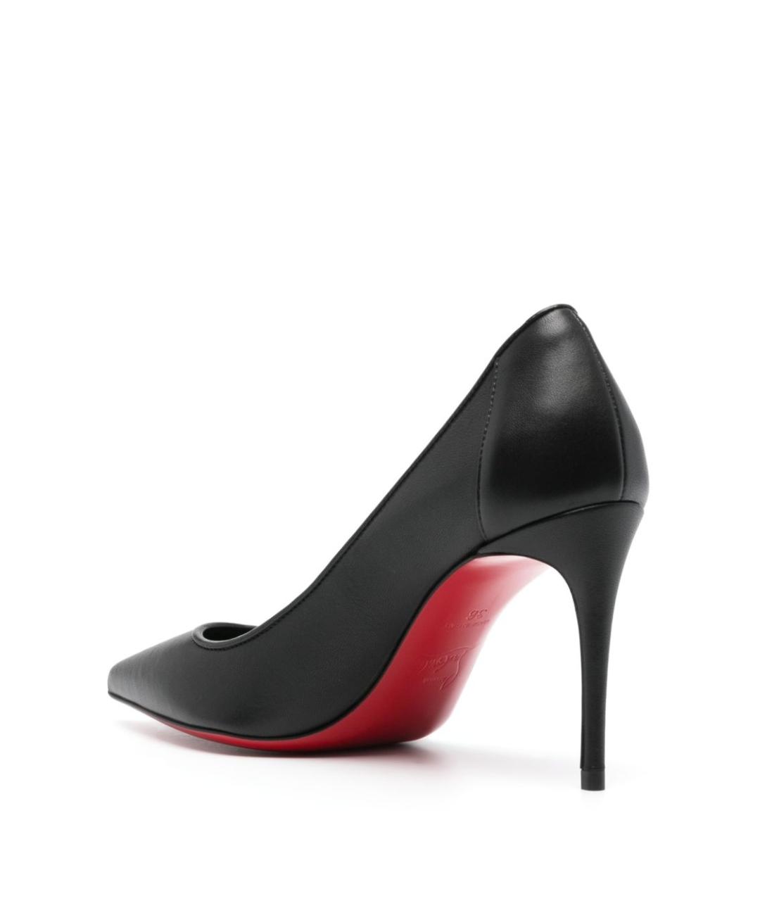 CHRISTIAN LOUBOUTIN Черные кожаные туфли, фото 4
