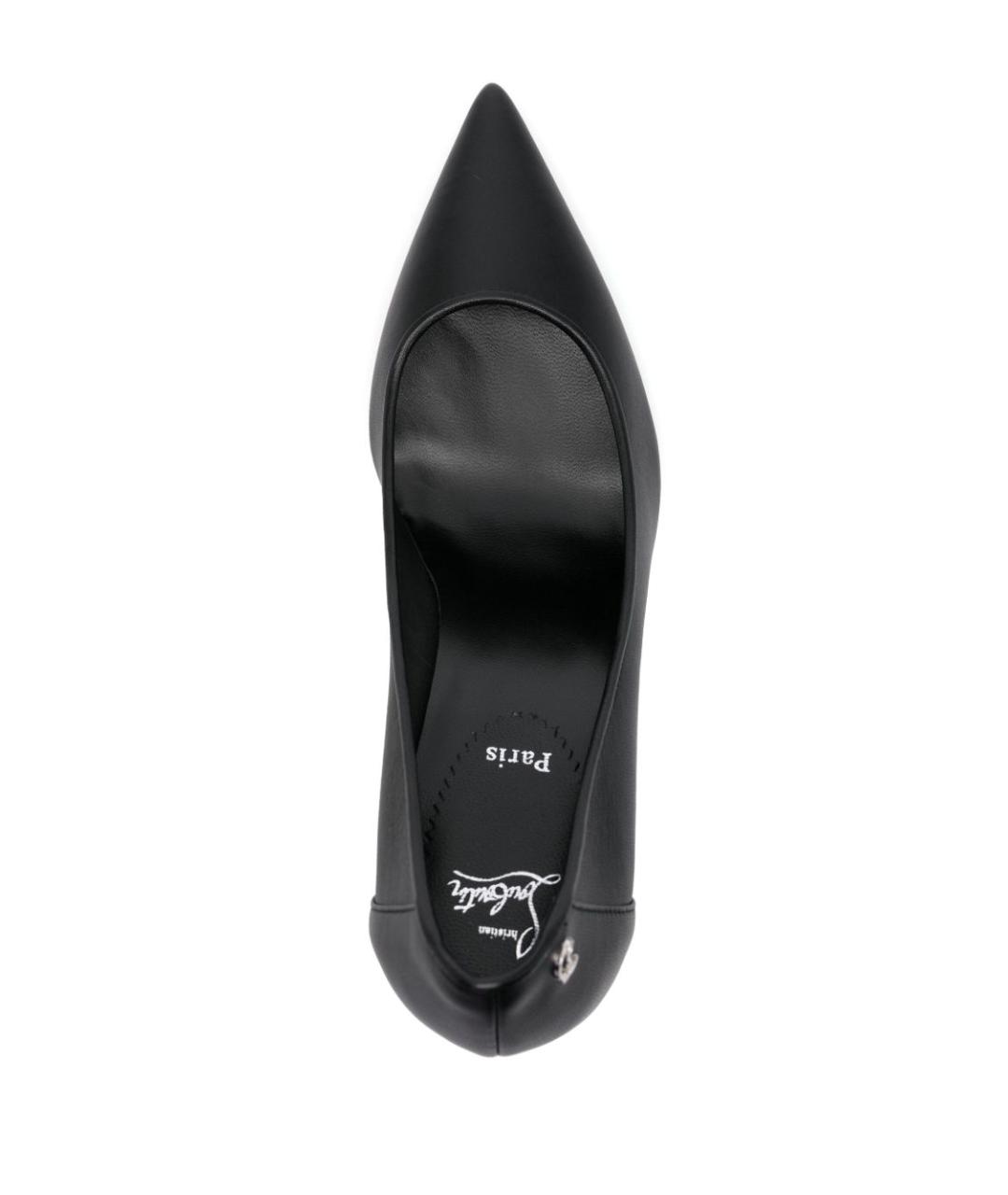 CHRISTIAN LOUBOUTIN Черные кожаные туфли, фото 3