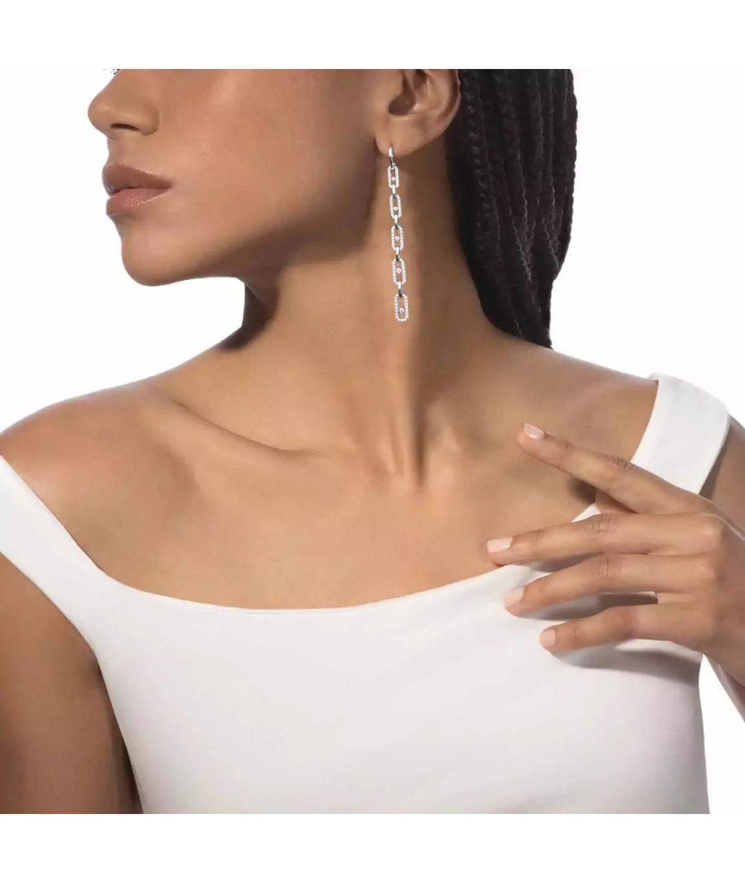 MESSIKA Серебряные серьги из белого золота, фото 2