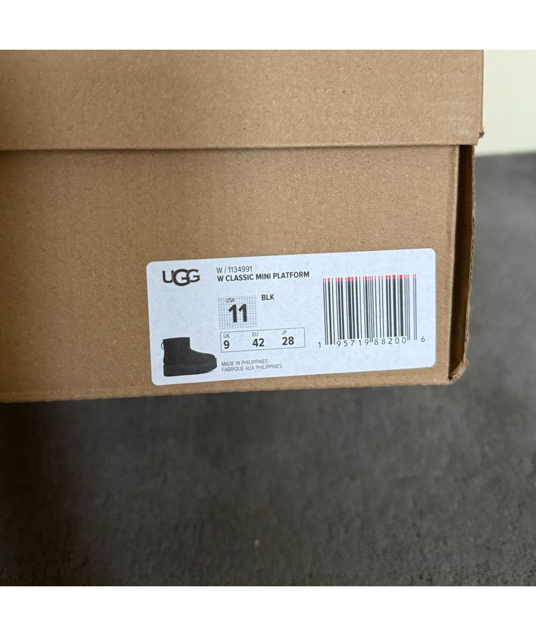 UGG AUSTRALIA Черные замшевые высокие ботинки, фото 5