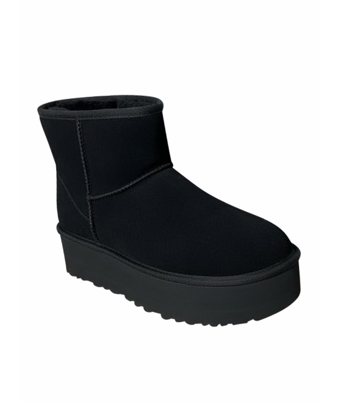 UGG AUSTRALIA Черные замшевые высокие ботинки, фото 7