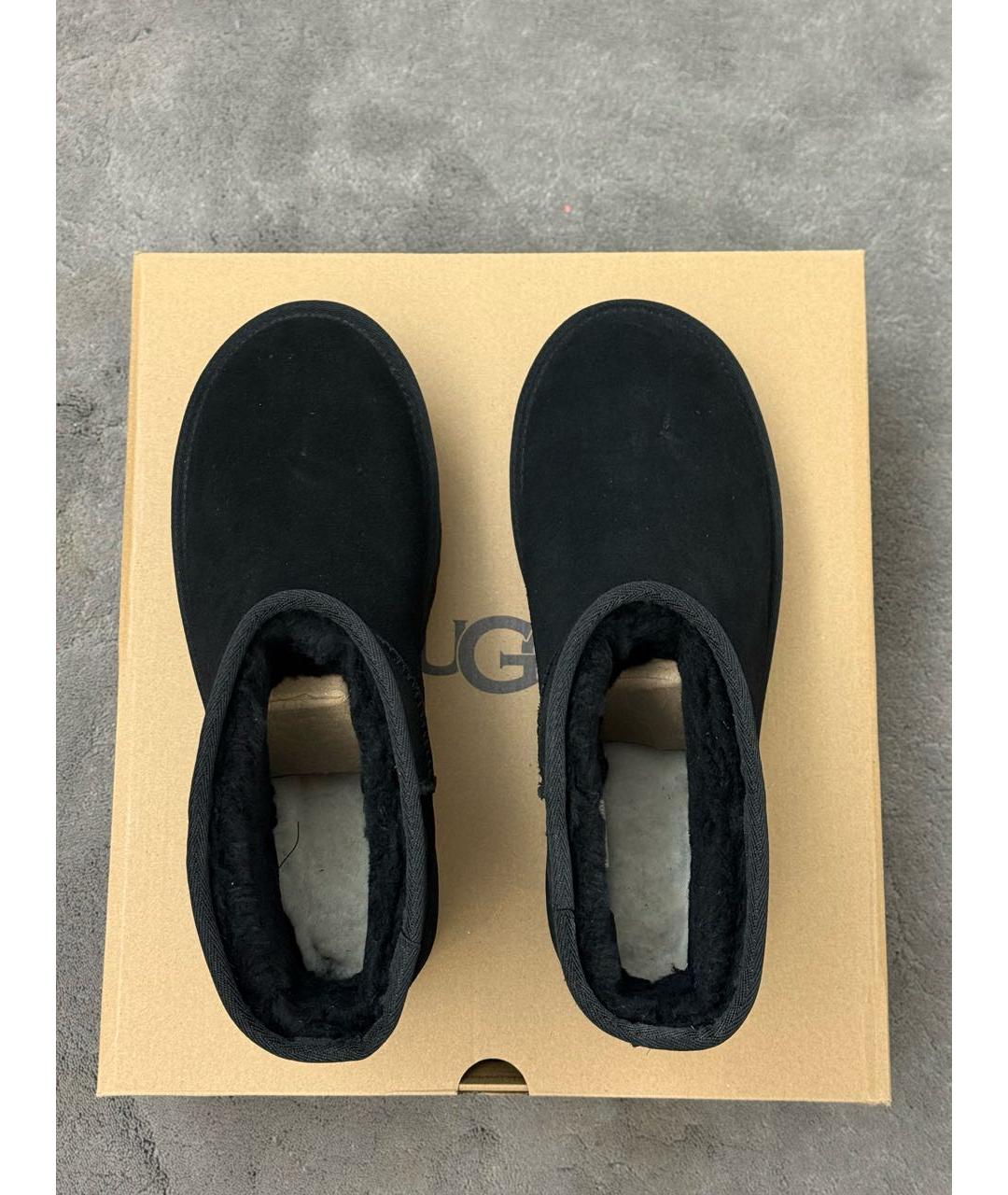 UGG AUSTRALIA Черные замшевые высокие ботинки, фото 3