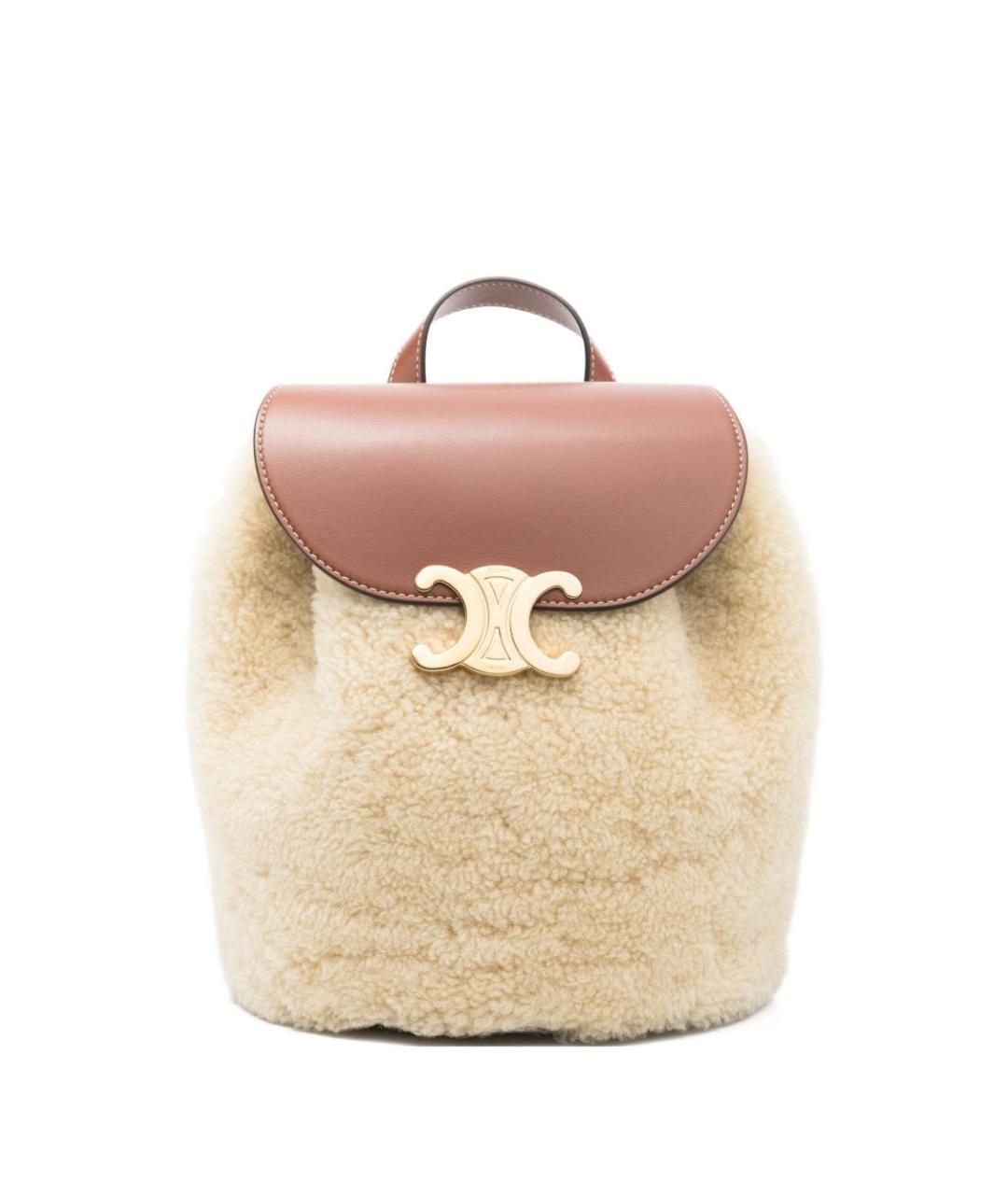 CELINE Коричневый кожаный рюкзак, фото 1