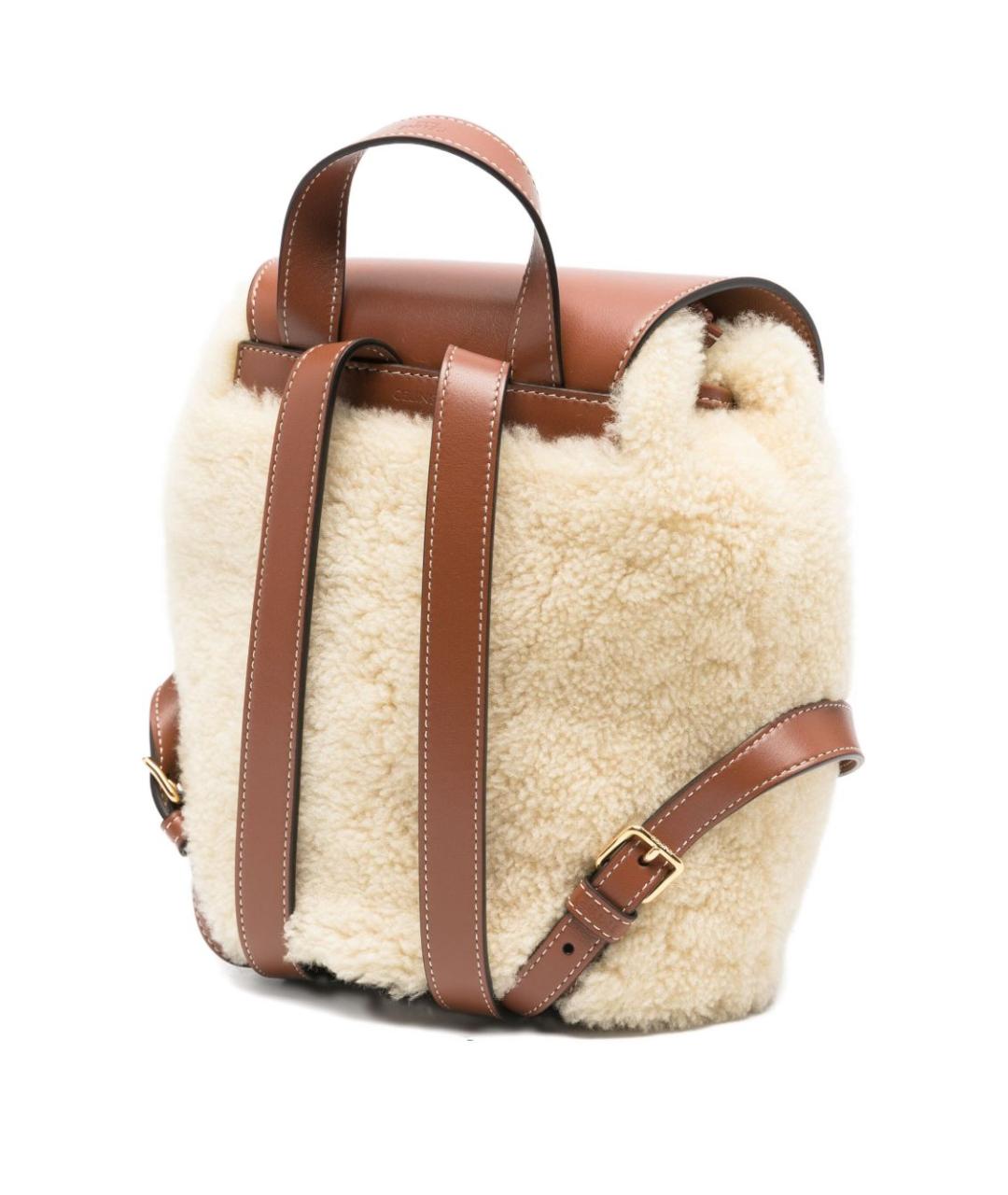 CELINE Коричневый кожаный рюкзак, фото 3