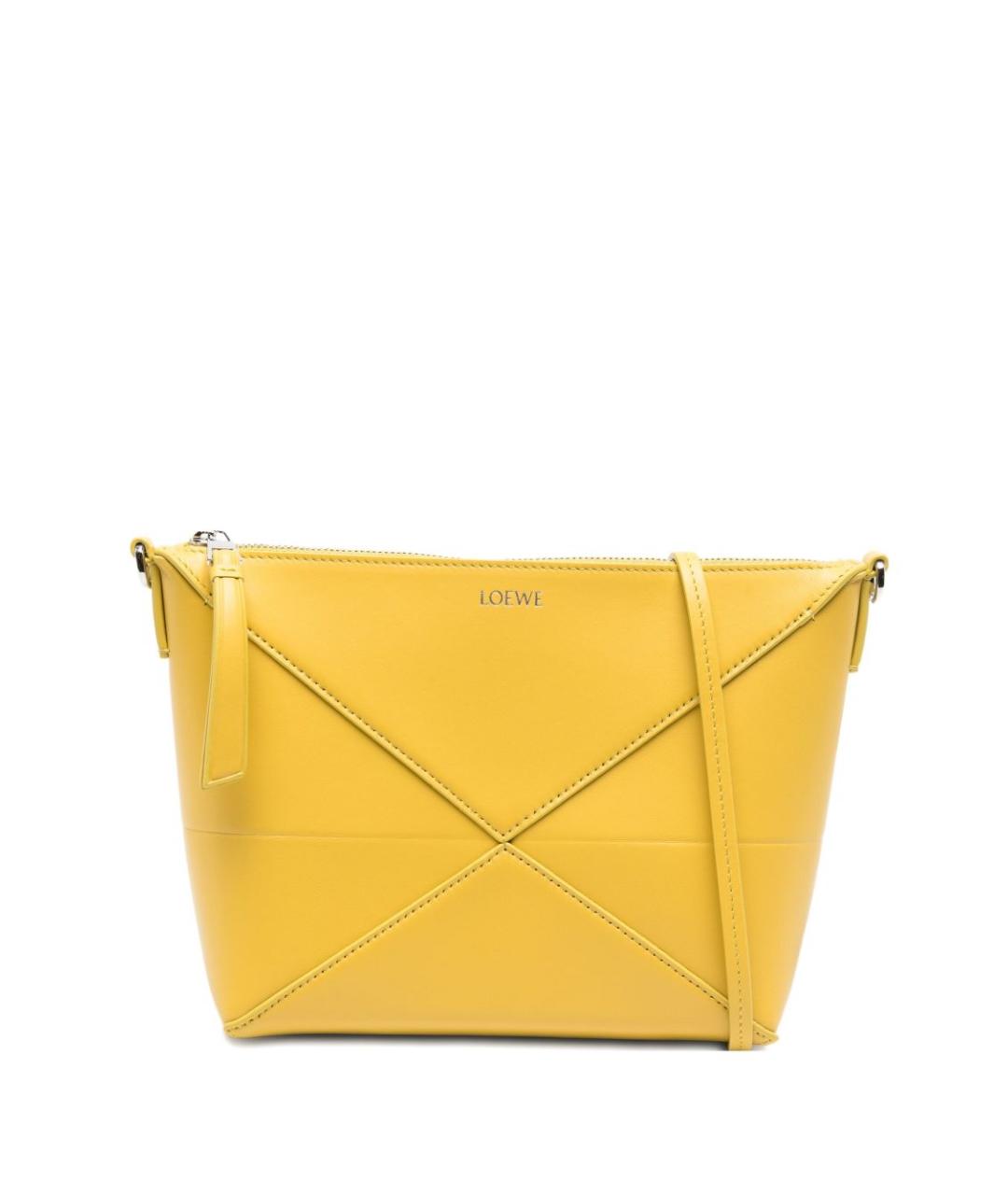 LOEWE Желтая кожаная сумка через плечо, фото 1