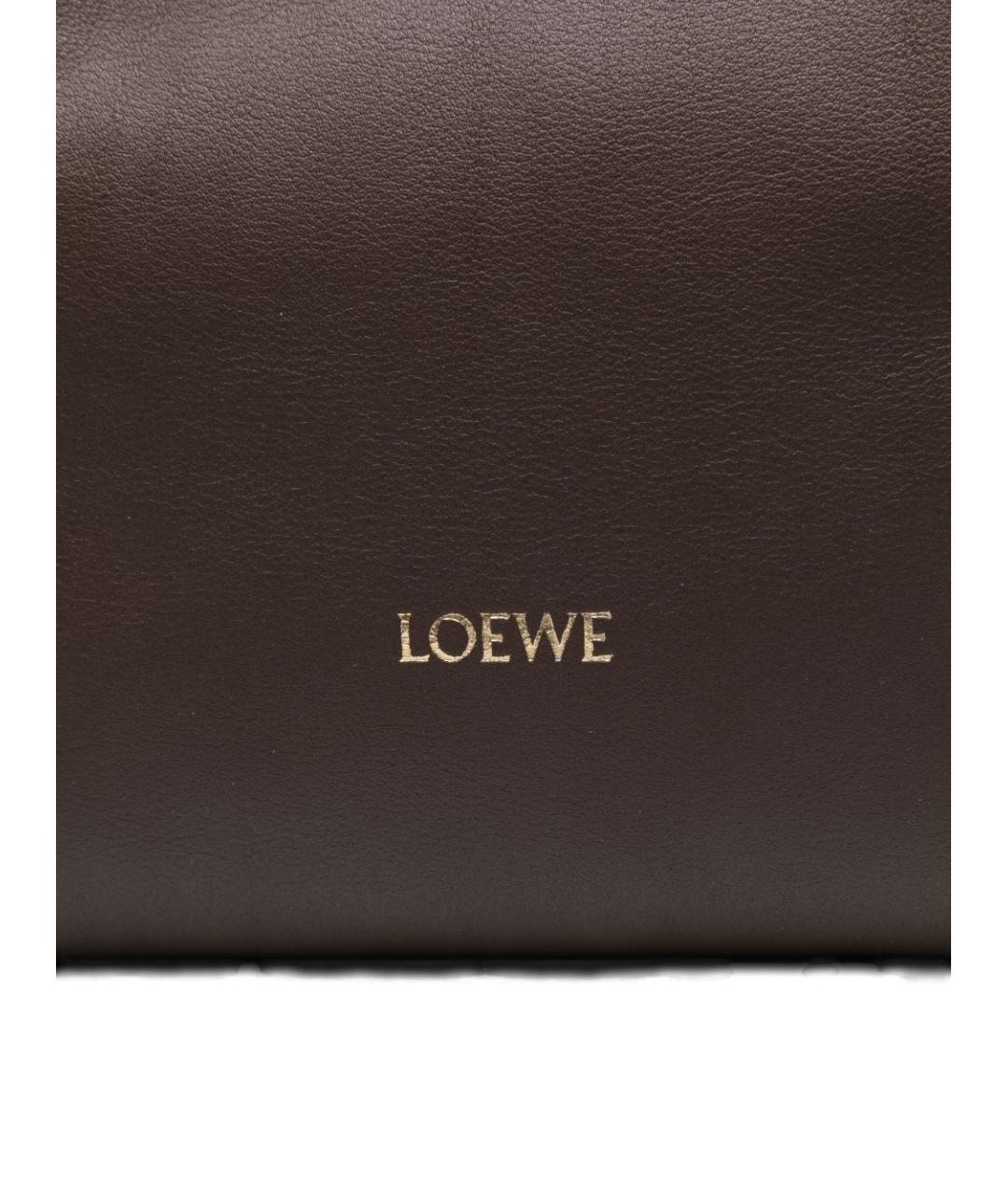LOEWE Коричневая кожаная сумка через плечо, фото 2