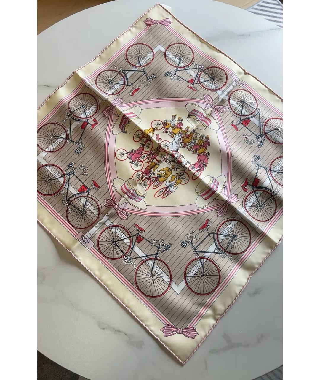 HERMES Мульти шелковый платок, фото 2