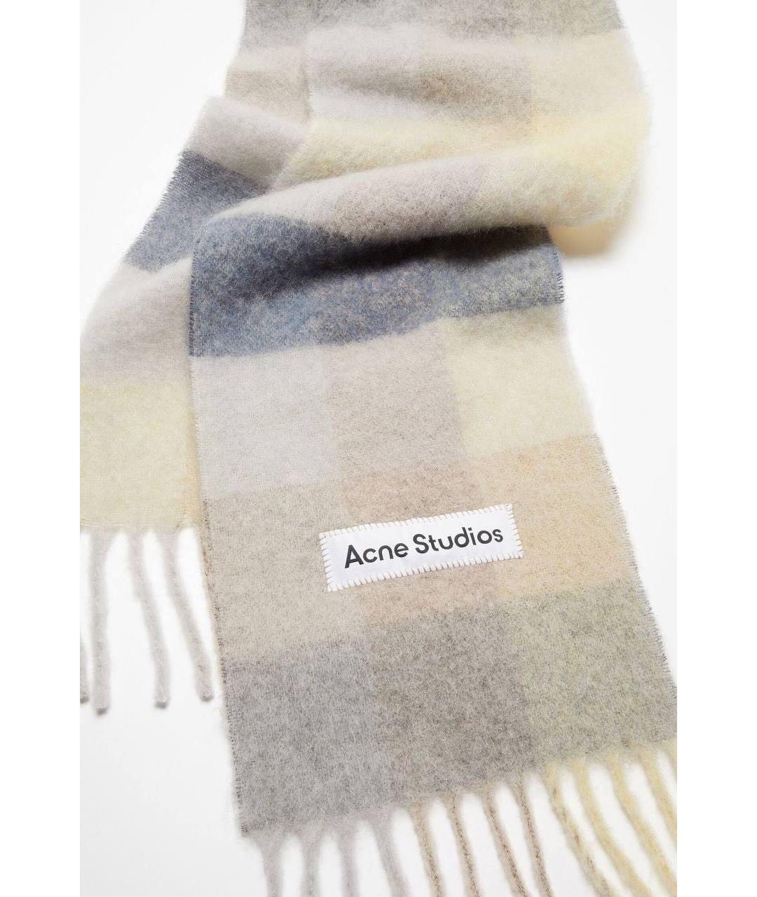 ACNE STUDIOS Мульти шерстяной шарф, фото 4