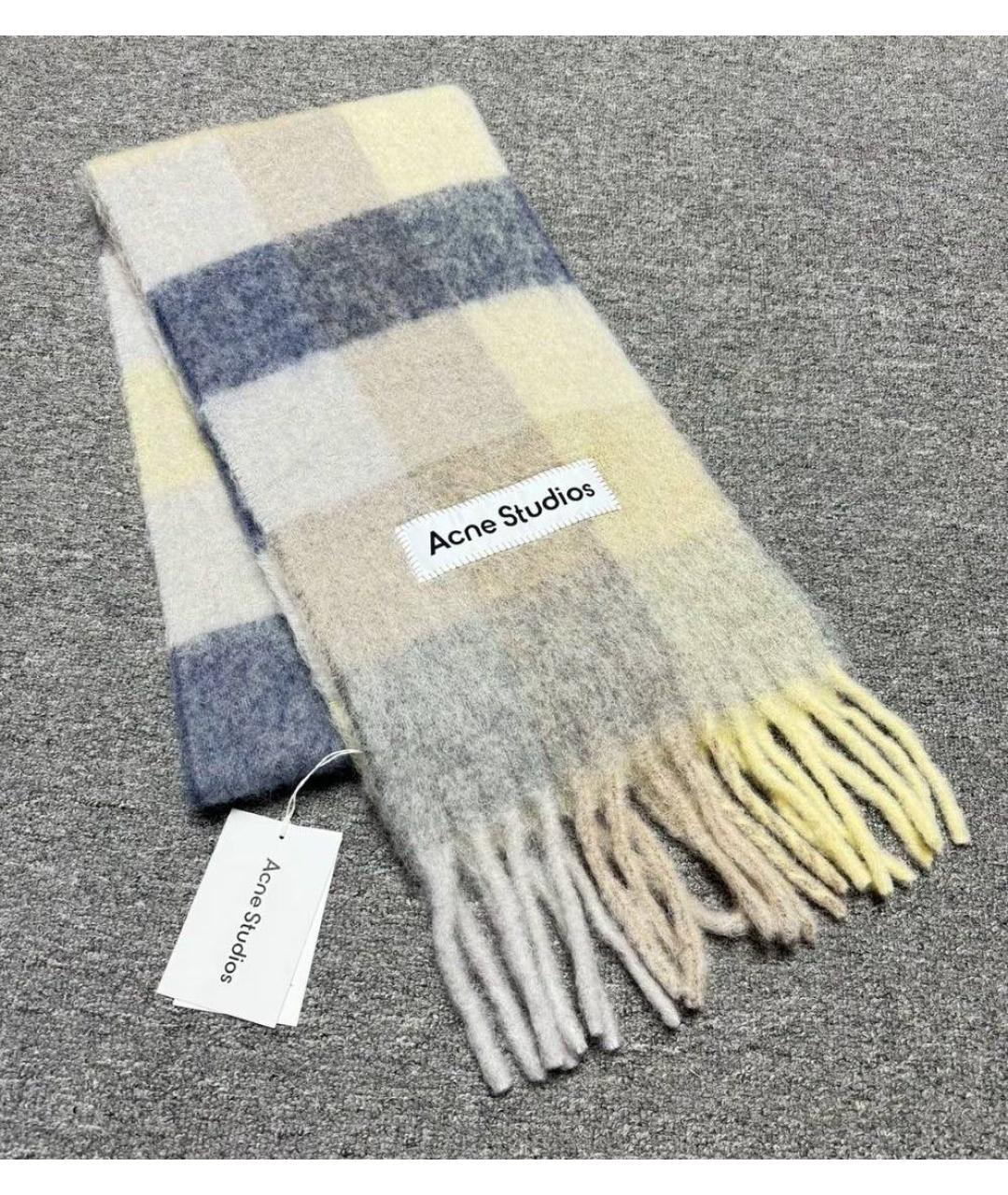 ACNE STUDIOS Мульти шерстяной шарф, фото 6