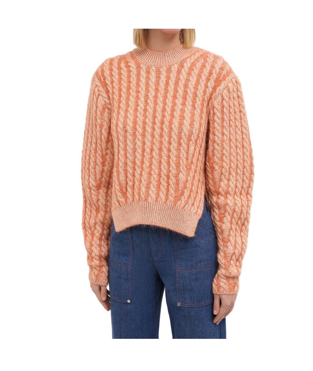 CHLOE Оранжевый шерстяной джемпер / свитер, фото 2