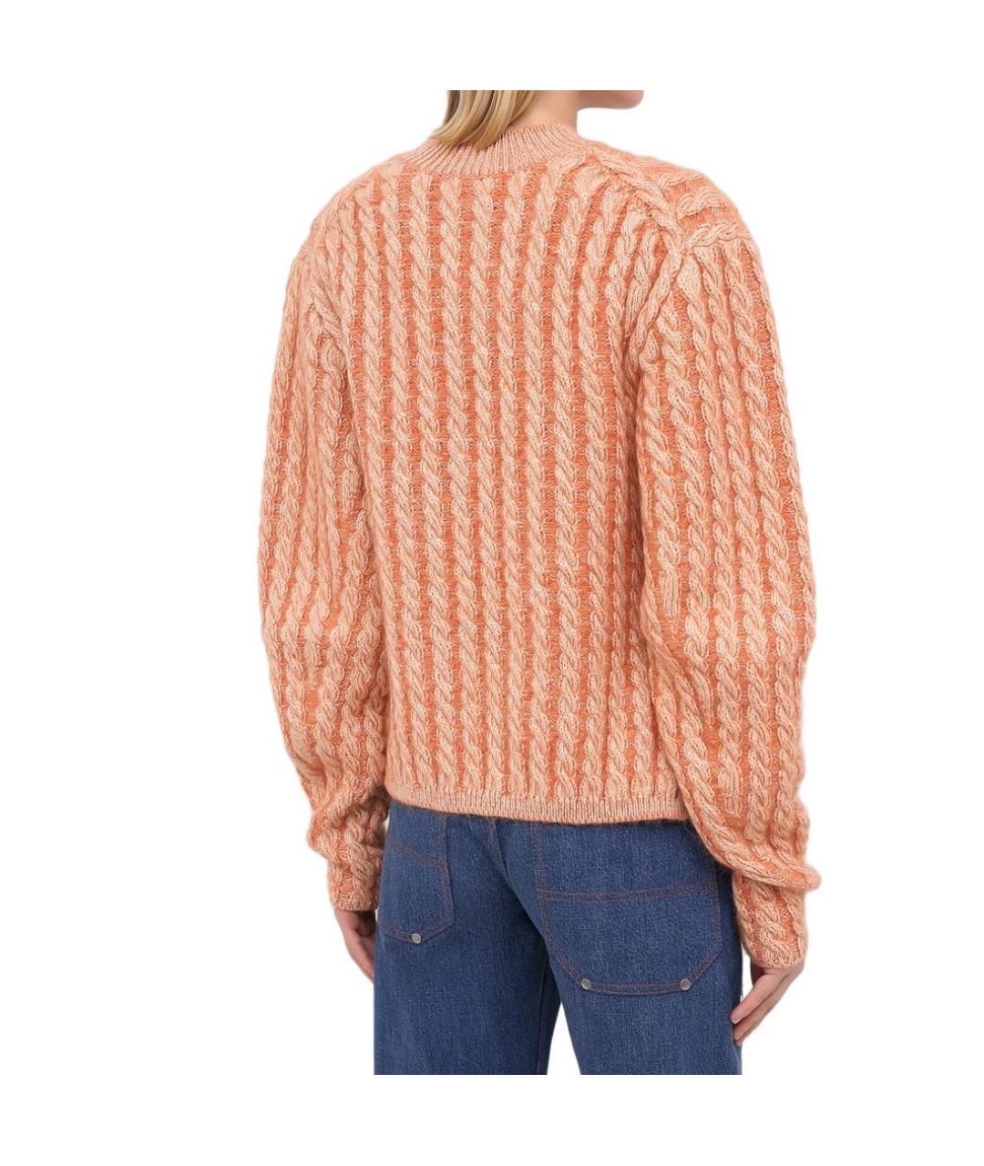 CHLOE Оранжевый шерстяной джемпер / свитер, фото 3