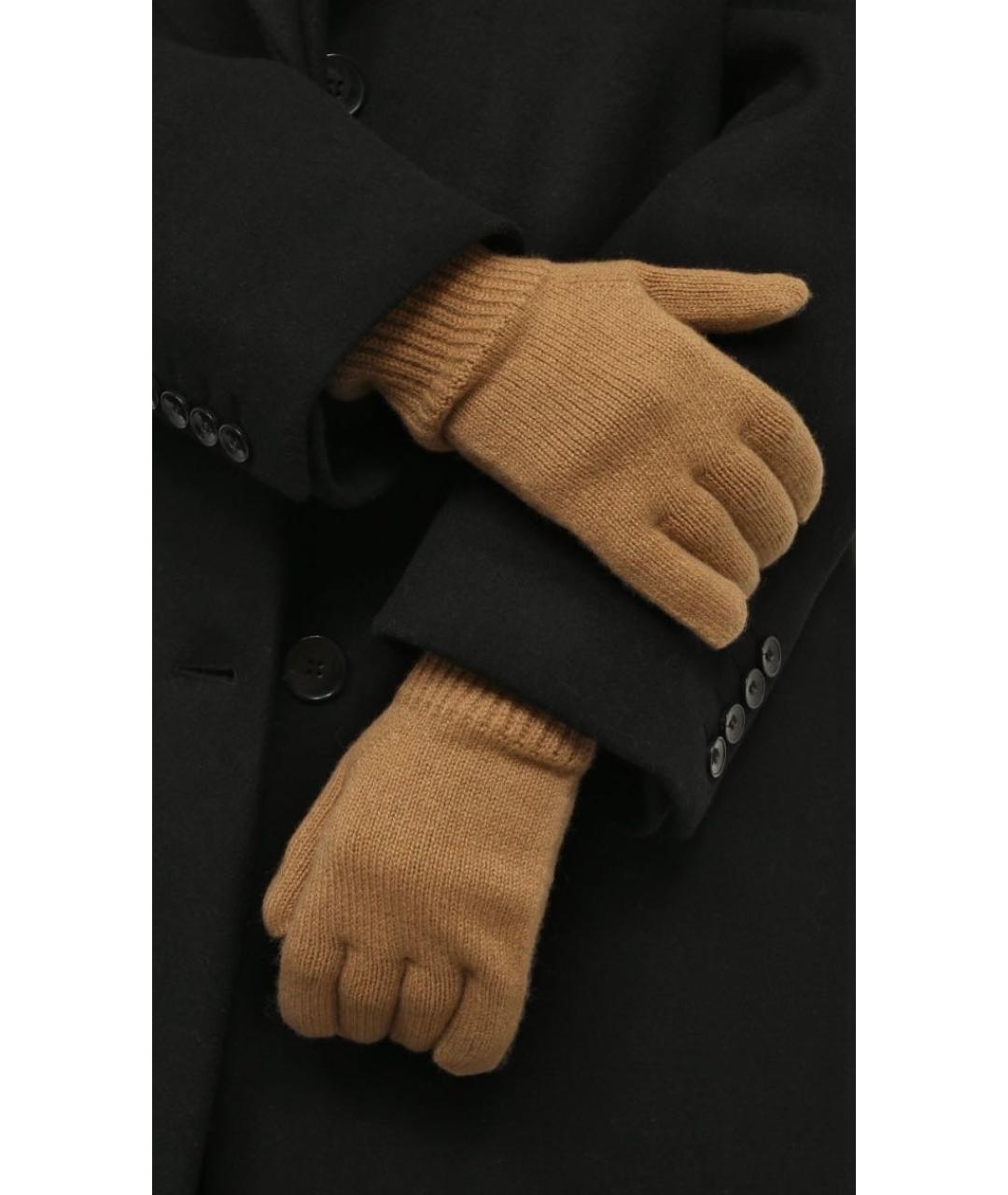 YVES SALOMON Бежевые кашемировые перчатки, фото 6