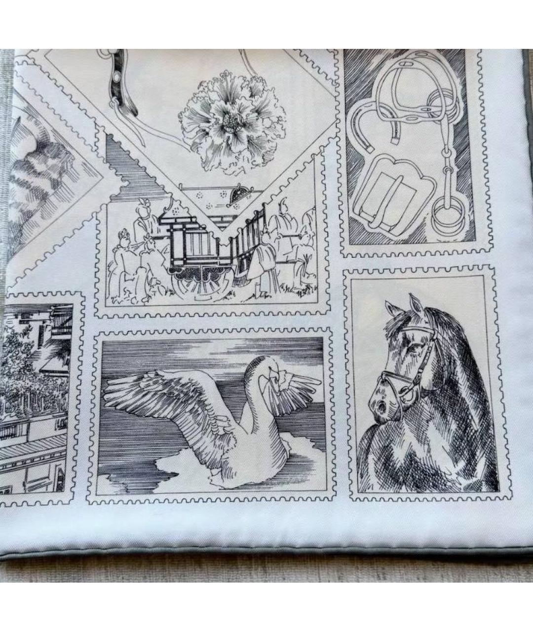 HERMES Мульти шелковый платок, фото 2