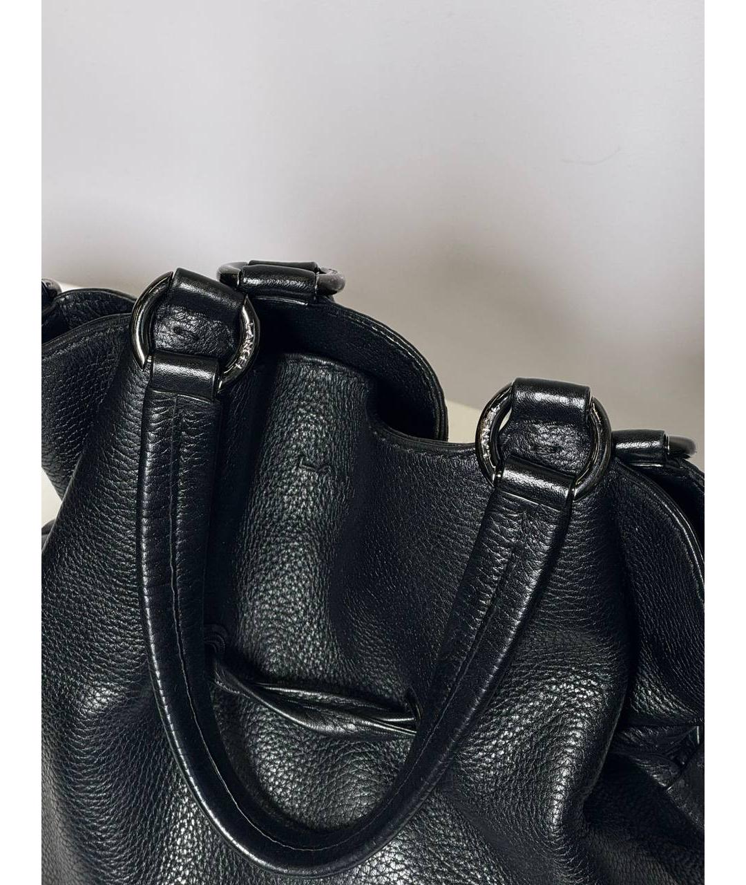 LANCEL Черная кожаная сумка с короткими ручками, фото 2