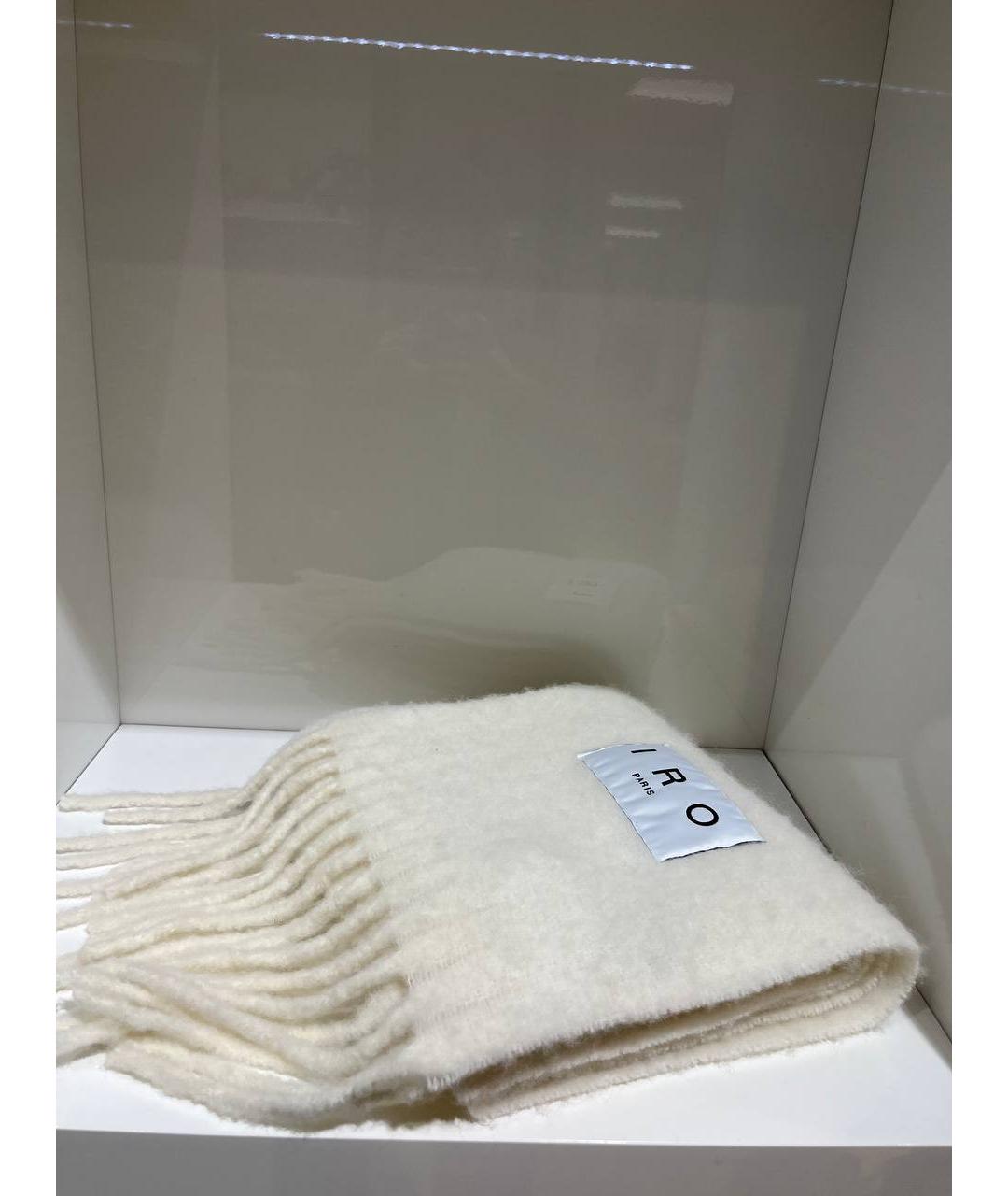 IRO Белый шерстяной шарф, фото 2