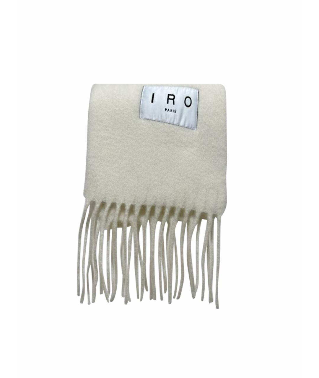 IRO Белый шерстяной шарф, фото 1