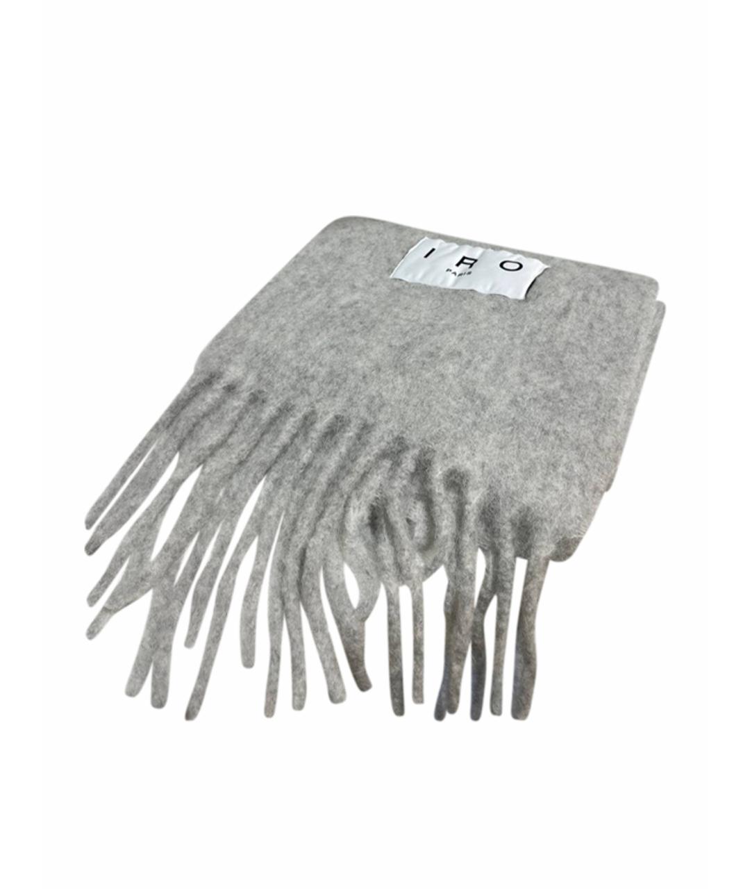 IRO Серый шерстяной шарф, фото 1