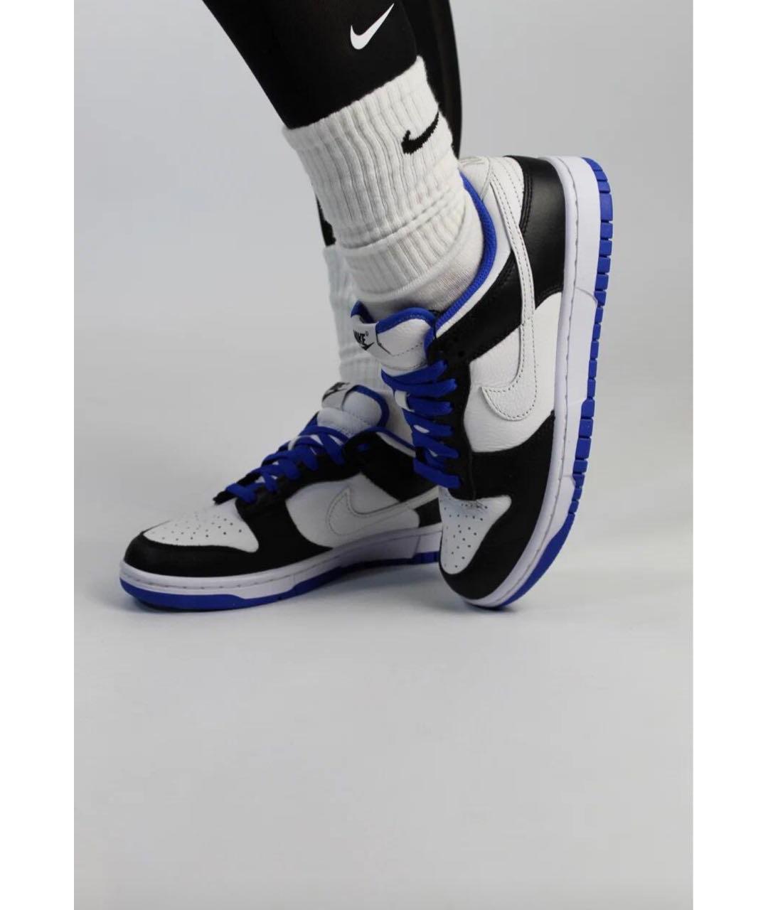 NIKE Темно-синие кожаные кеды, фото 5