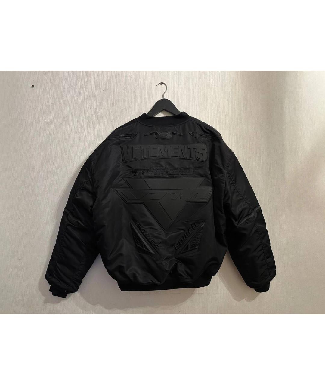 VETEMENTS Черная синтетическая куртка, фото 3