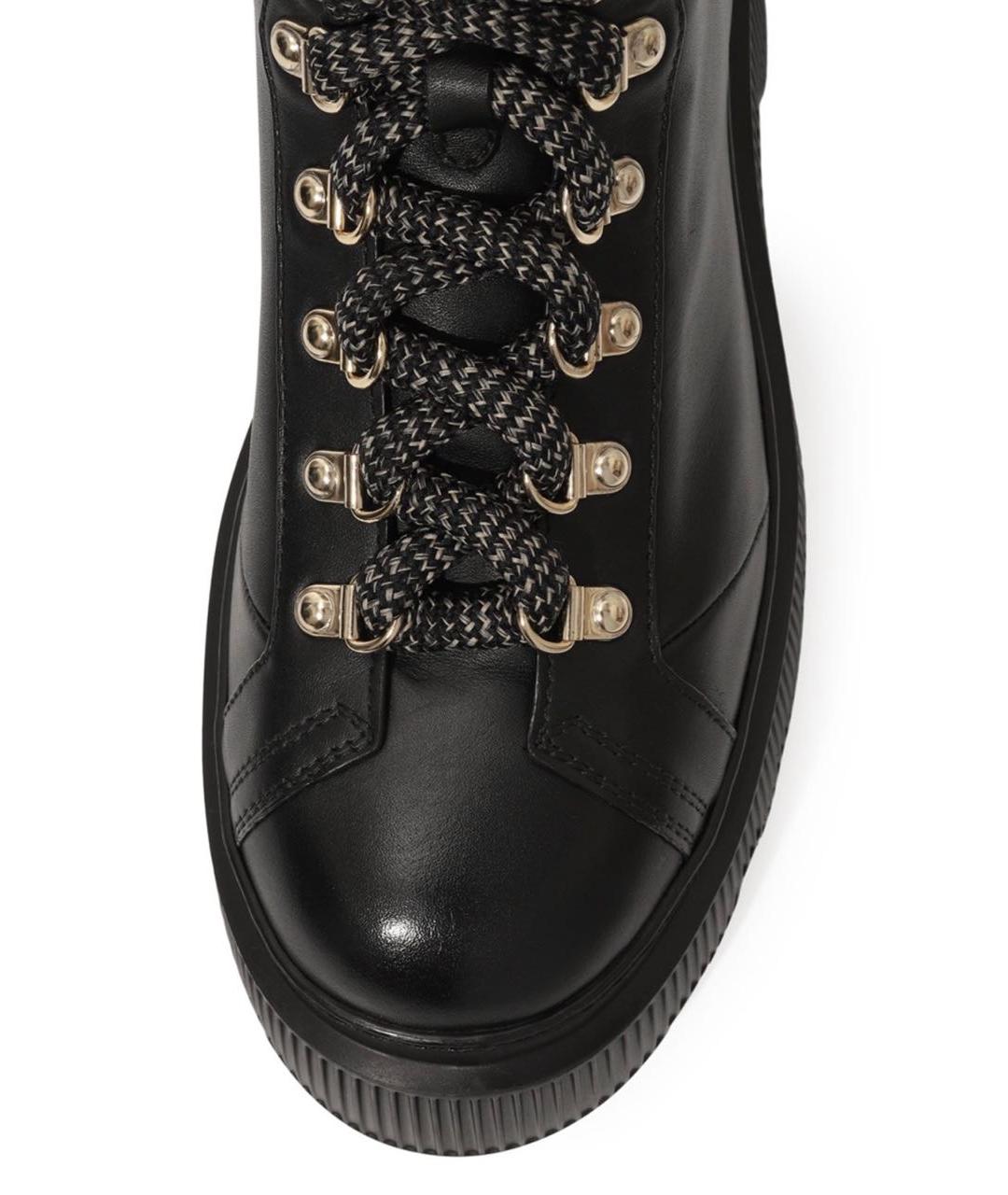 SANTONI Черные кожаные ботинки, фото 4