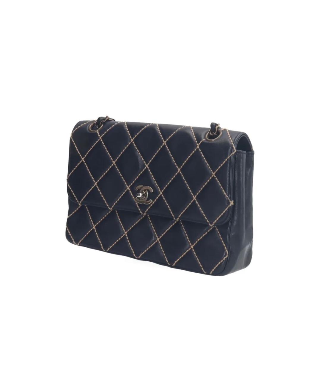CHANEL Черная кожаная сумка через плечо, фото 2