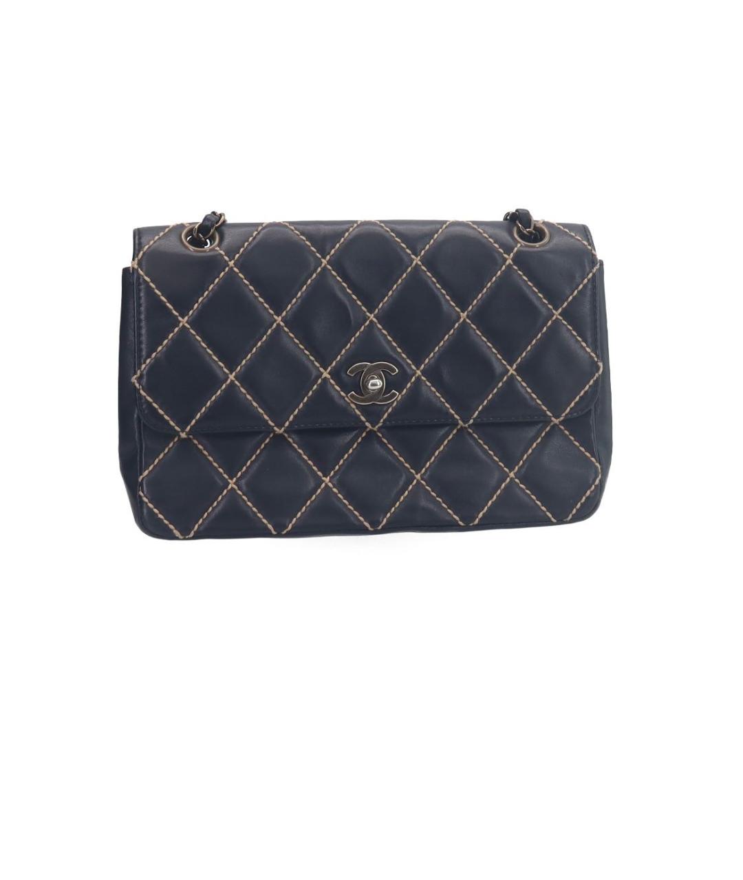 CHANEL Черная кожаная сумка через плечо, фото 1