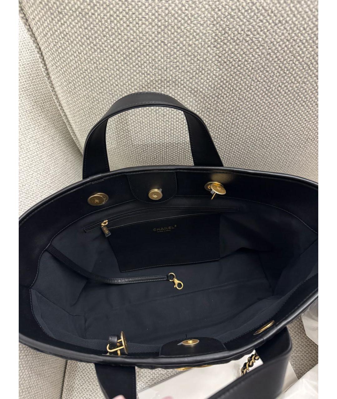 CHANEL Серая тканевая сумка тоут, фото 4