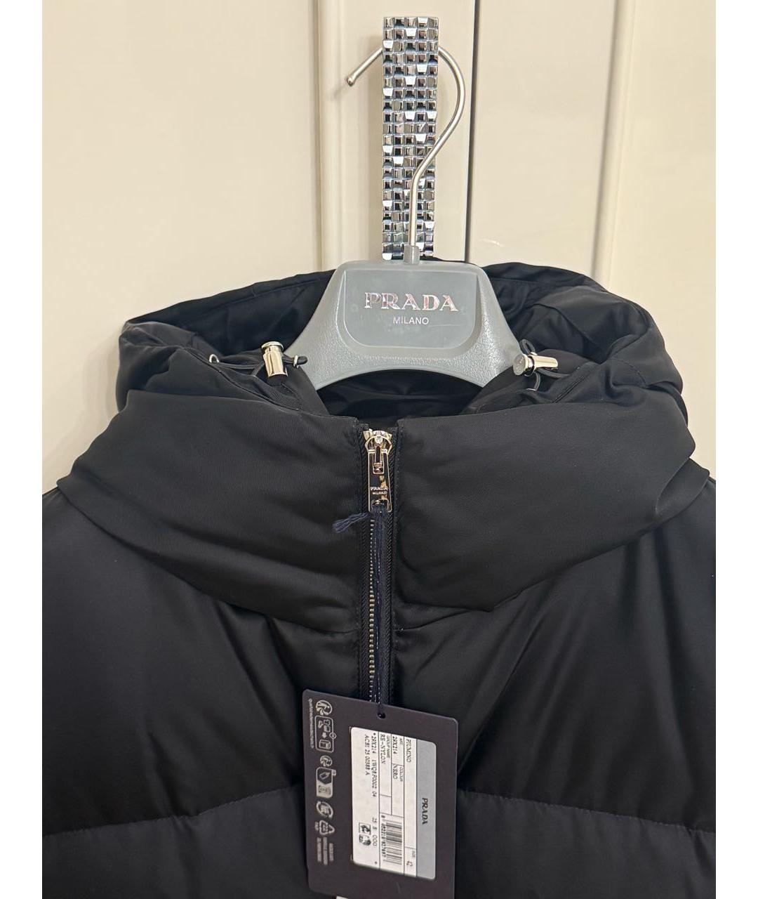 PRADA Черный полиамидовый пуховик, фото 3