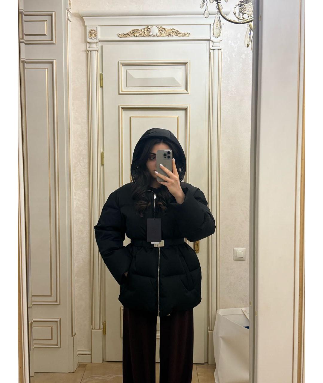 PRADA Черный полиамидовый пуховик, фото 7