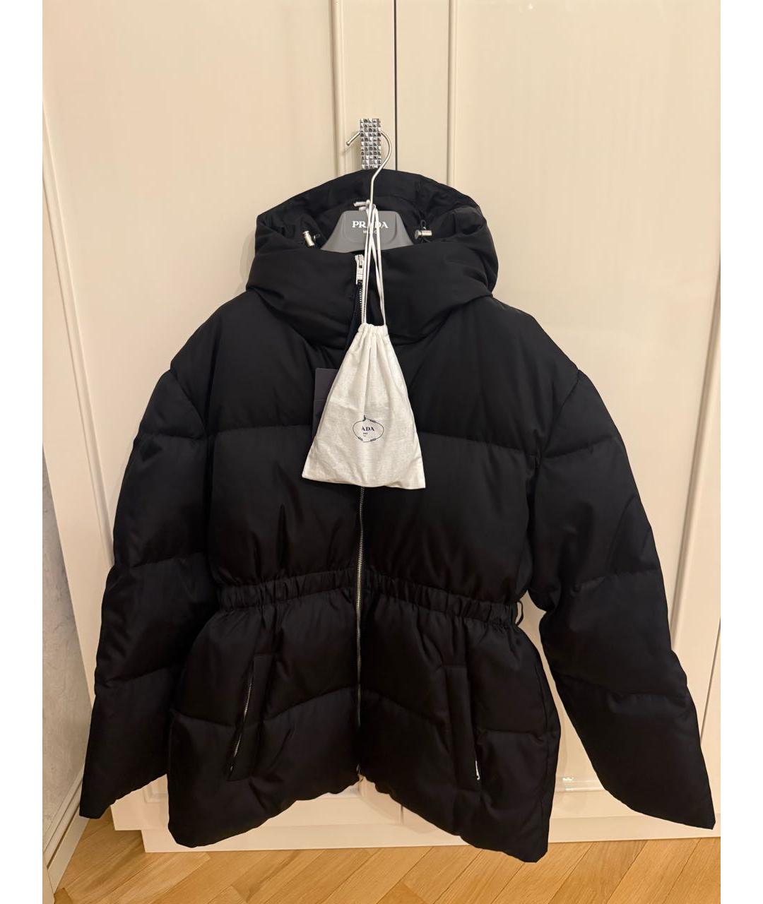 PRADA Черный полиамидовый пуховик, фото 5