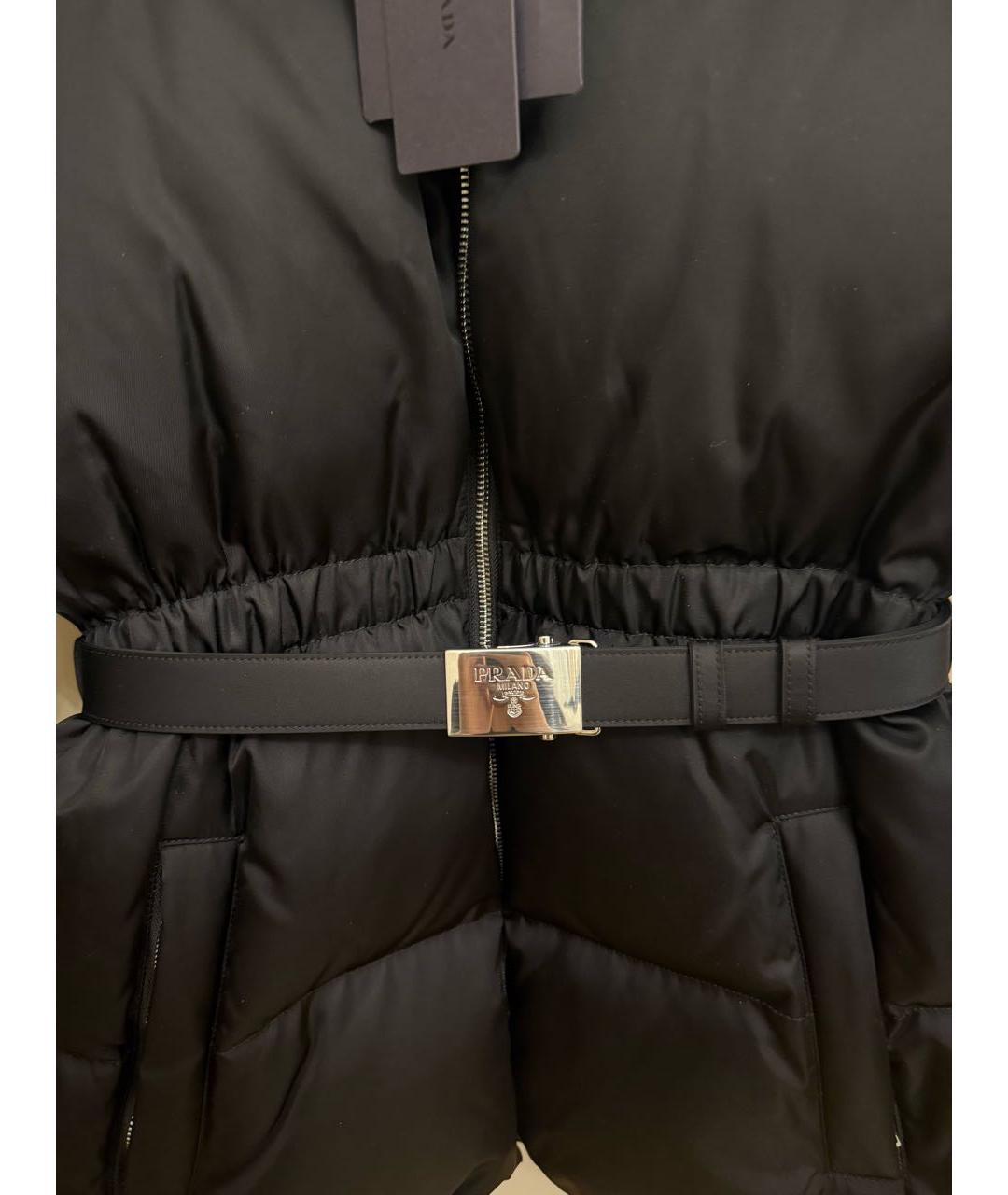 PRADA Черный полиамидовый пуховик, фото 4