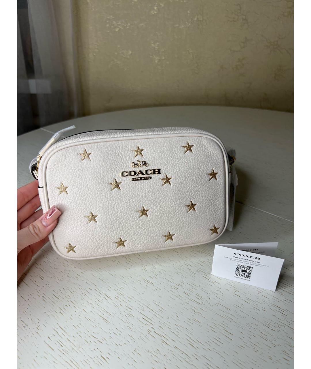 COACH Белая кожаная сумка через плечо, фото 3