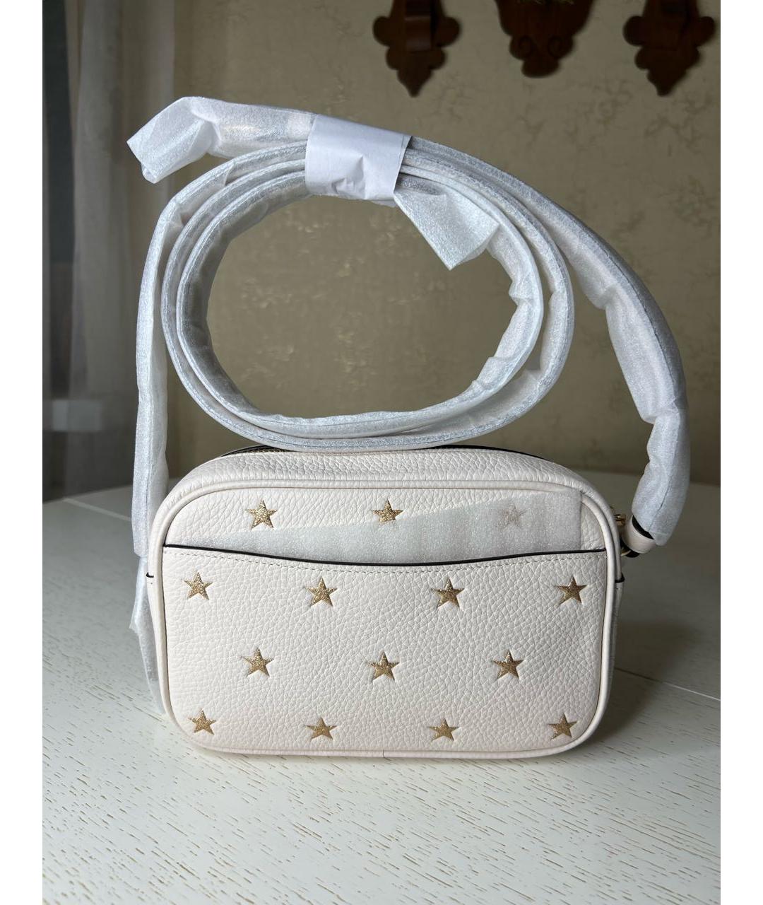 COACH Белая кожаная сумка через плечо, фото 4