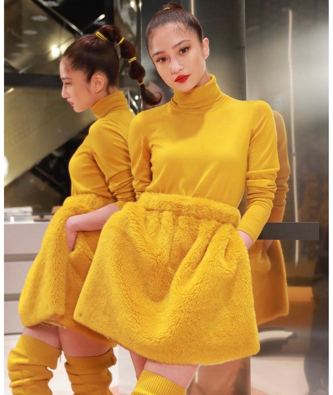 MAX MARA Желтая шерстяная водолазка, фото 6