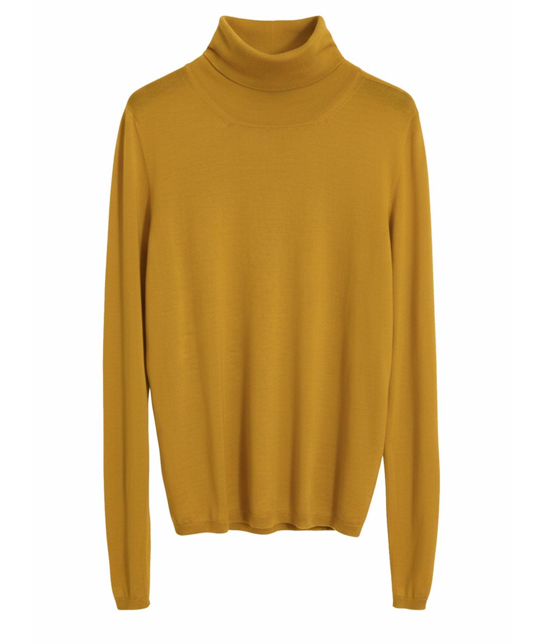 MAX MARA Желтая шерстяная водолазка, фото 1