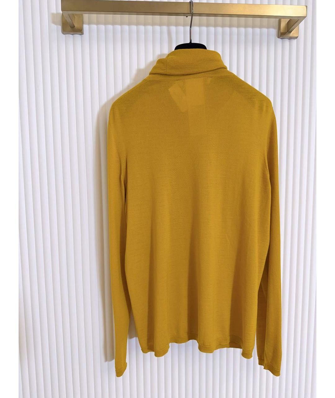 MAX MARA Желтая шерстяная водолазка, фото 2