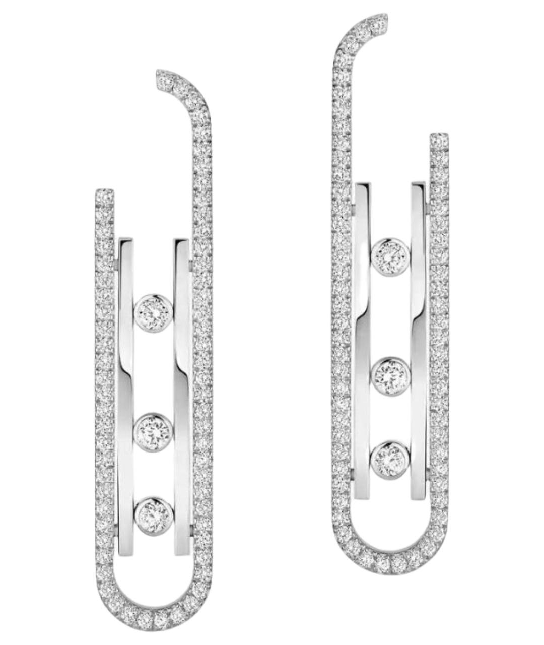 MESSIKA Серебряные серьги из белого золота, фото 1