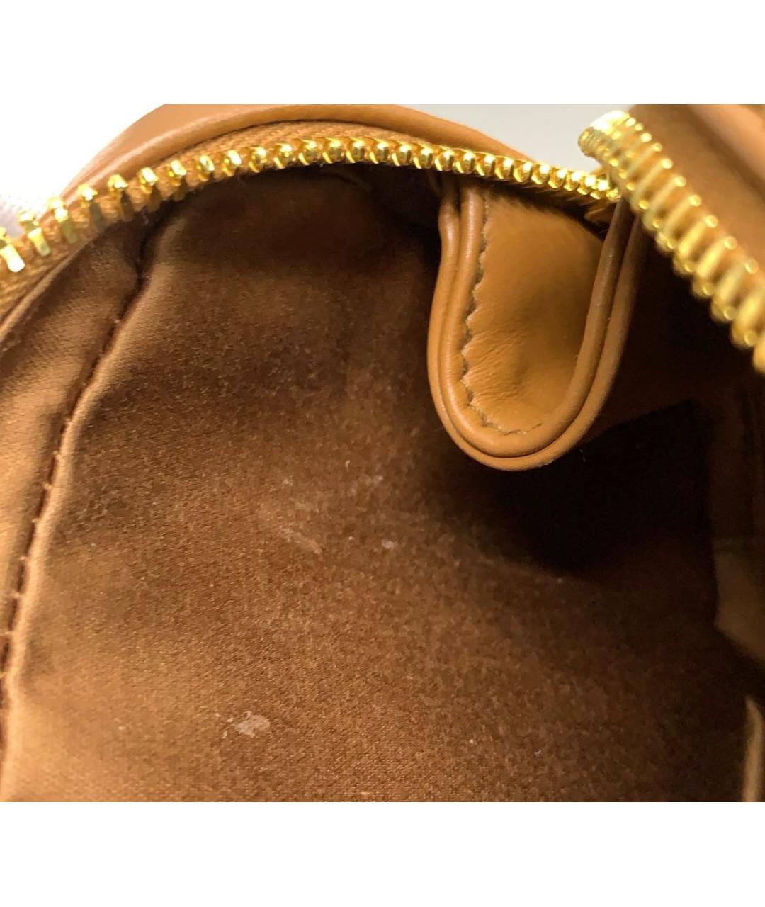 MIU MIU Коричневая кожаная сумка с короткими ручками, фото 7