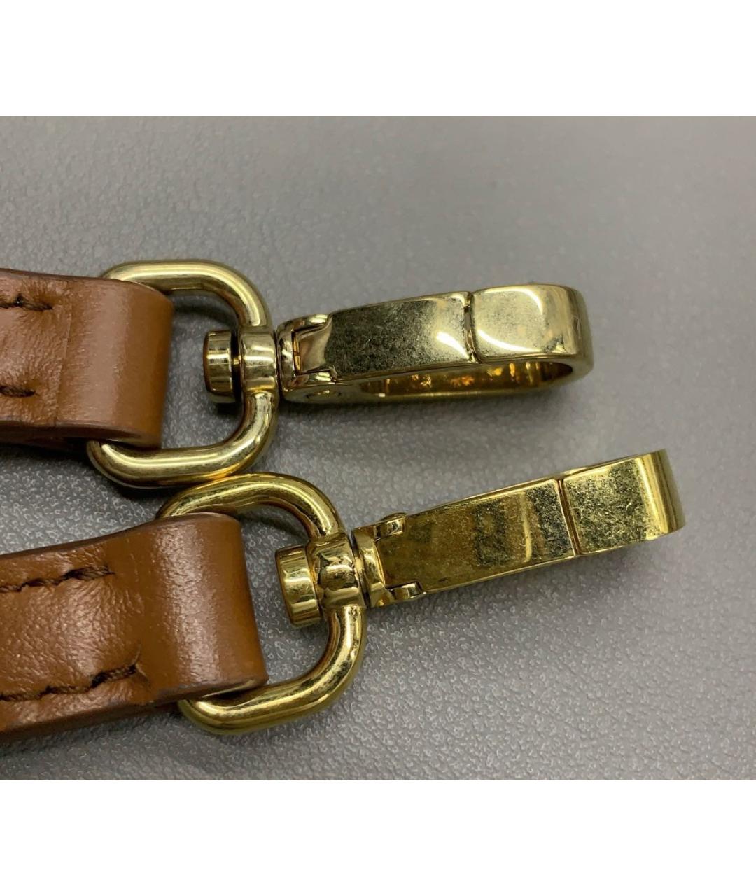 MIU MIU Коричневая кожаная сумка с короткими ручками, фото 8