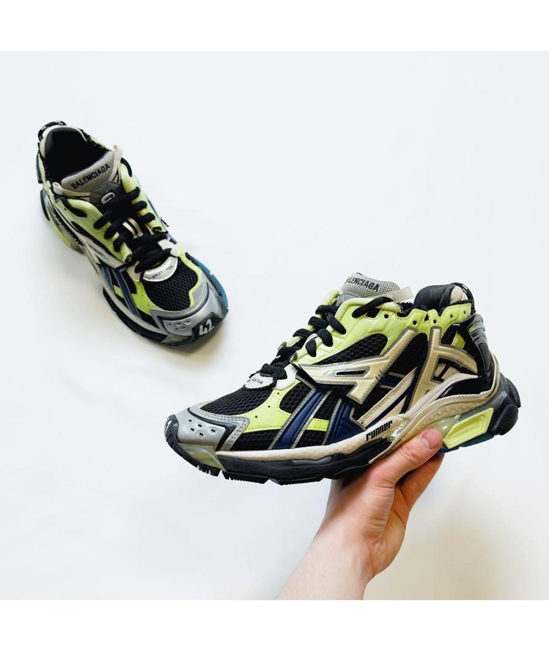 BALENCIAGA Мульти текстильные низкие кроссовки / кеды, фото 3