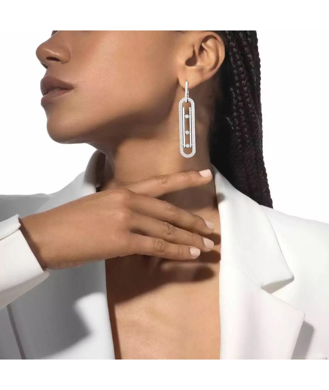 MESSIKA Серебряные серьги из белого золота, фото 2