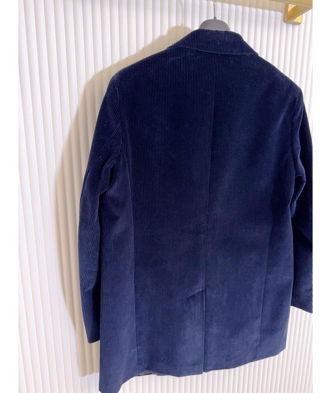 WEEKEND MAX MARA Темно-синий хлопковый жакет/пиджак, фото 6