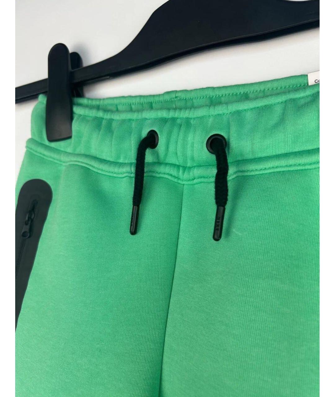NIKE Зеленые хлопковые брюки и шорты, фото 3