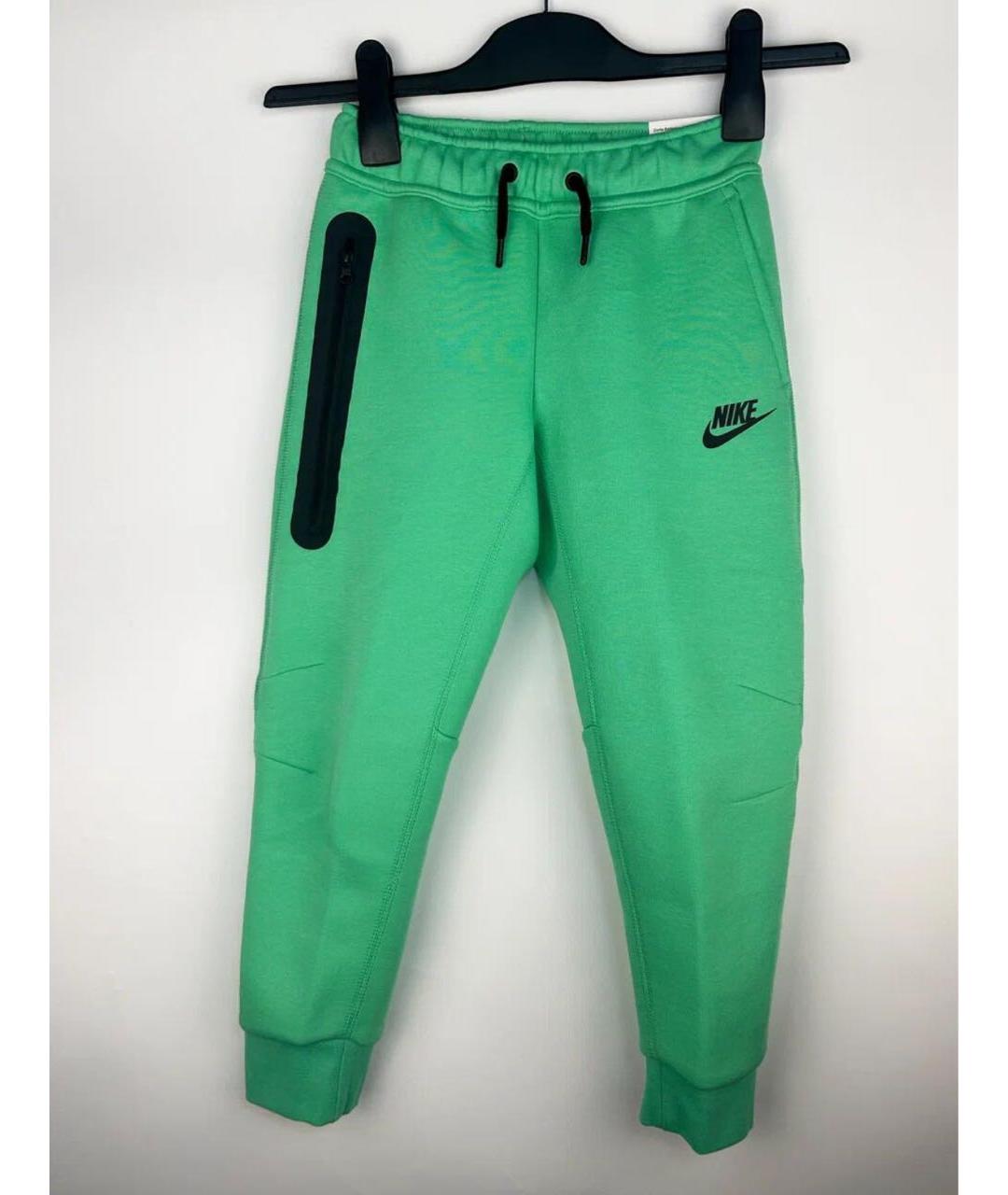 NIKE Зеленые хлопковые брюки и шорты, фото 7