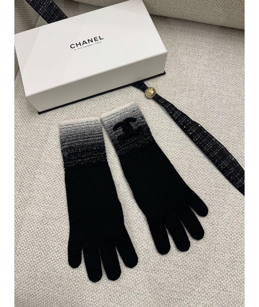 CHANEL Черные кашемировые перчатки, фото 2