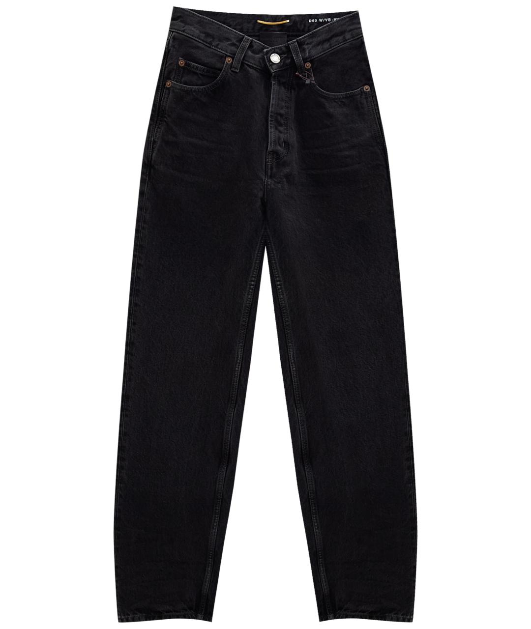 SAINT LAURENT Черные хлопковые прямые джинсы, фото 1