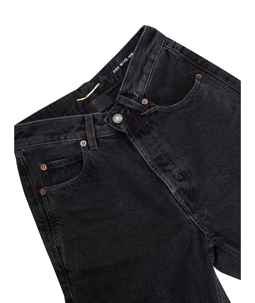 SAINT LAURENT Черные хлопковые прямые джинсы, фото 16